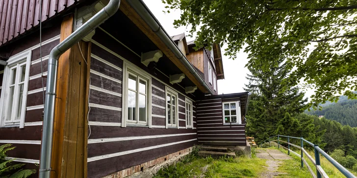 Horská chata v srdci Krkonoš: snídaně nebo all inclusive i privátní wellness, 2 děti zdarma