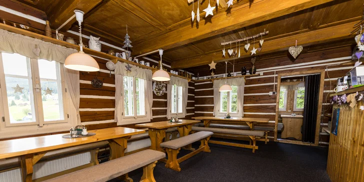 Horská chata v srdci Krkonoš: snídaně nebo all inclusive i privátní wellness, 2 děti zdarma