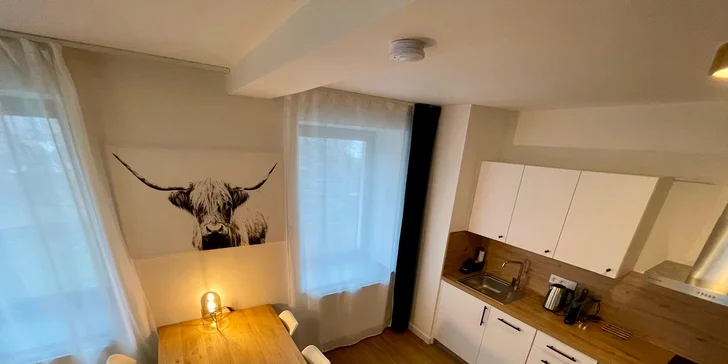 Krásné apartmány na Šumavě až pro 4 osoby i balíčky s privátním wellness