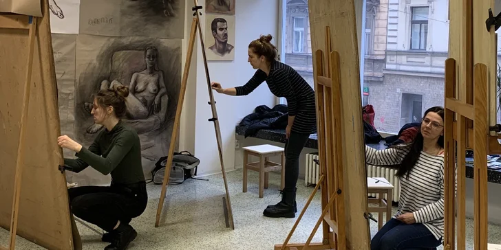 Víkendový kurz figurální kresby a malby v Ateliéru výtvarného umění