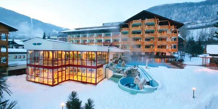 Zima v Korutanech: 5* hotel Pulverer kousek od sjezdovky, polopenze a neomezený vstup do wellness