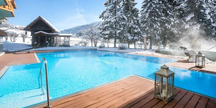 Zima v Korutanech: 5* hotel Pulverer kousek od sjezdovky, polopenze a neomezený vstup do wellness