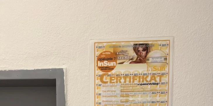 10 nebo 15 min. solária ve stoje ve fitness centru ve Staré Bělé