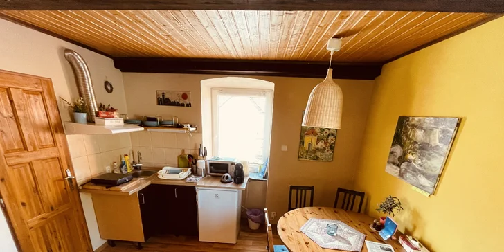 Útulné apartmány na břehu Slapské přehrady: možnost wellness, půjčení kánoe a projížďky člunem s kapitánem