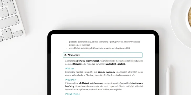 Online kurz první pomoci zaměřený na děti vedený lékařkou z Dětské nemocnice FN Brno
