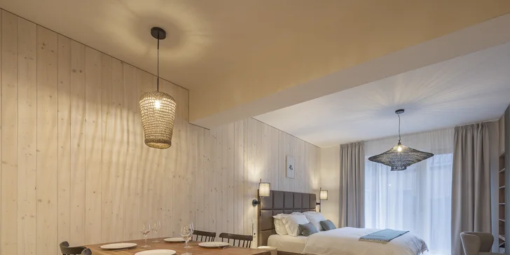 Luxusní dovolená v Jizerských horách: moderní apartmány až pro 7 osob, snídaně, privátní wellness