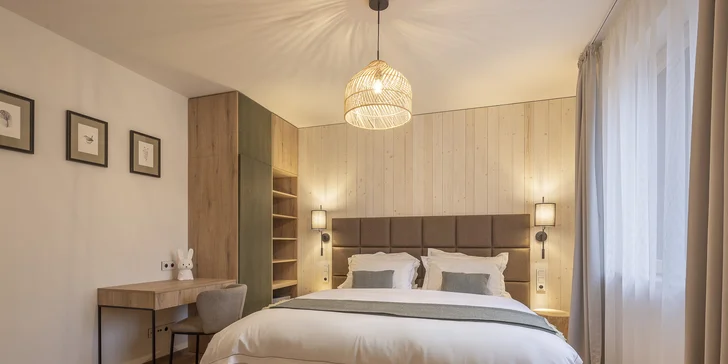 Luxusní dovolená v Jizerských horách: moderní apartmány až pro 7 osob, snídaně, privátní wellness