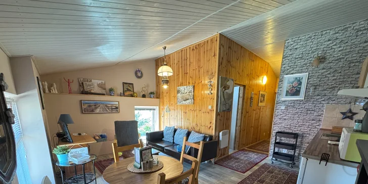 Útulné apartmány na břehu Slapské přehrady: možnost wellness, půjčení kánoe a projížďky člunem s kapitánem