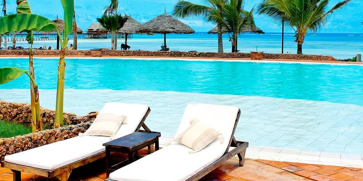 Letecky na Zanzibar: hotel Dongwe Club Vacanze**** s all inclusive a bazénem hned u pláže