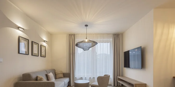 Luxusní dovolená v Jizerských horách: moderní apartmány až pro 7 osob, snídaně, privátní wellness