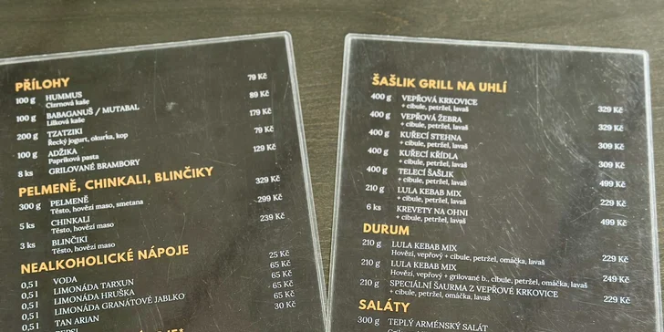 Otevřené vouchery v hodnotě 300-1000 Kč na autentické arménské speciality