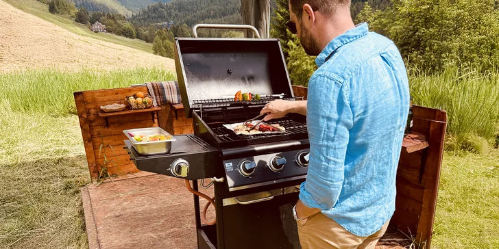 Zapůjčení grilu na 2 hodiny + grill balíček (maso, sýry, pečivo, omáčky)