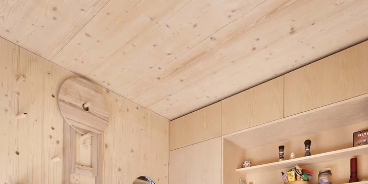 Tiny house na Sázavě: cedrová sauna, možnost snídaní i grilování