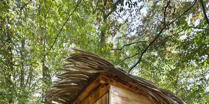 Romantický treehouse na Sázavě: plný minibar, možnost snídaně a božský výhled