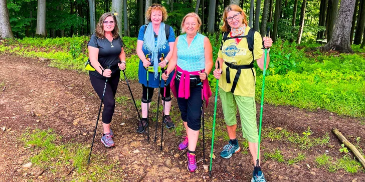 Nordic walking: lekce i základní či víkendový kurz pro začátečníky a mírně pokročilé