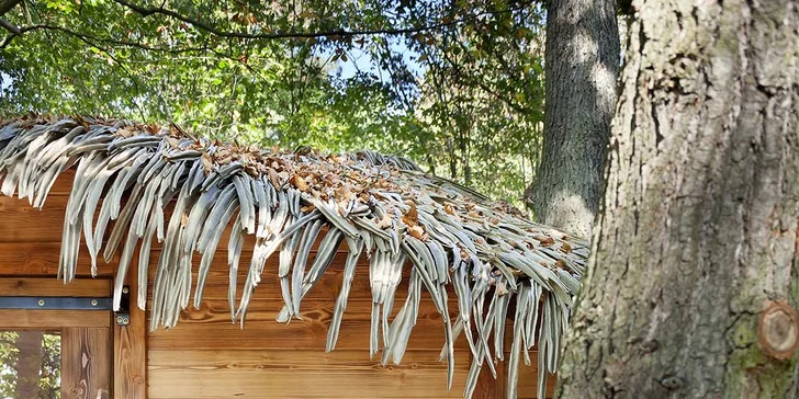 Romantický treehouse na Sázavě: plný minibar, možnost snídaně a božský výhled