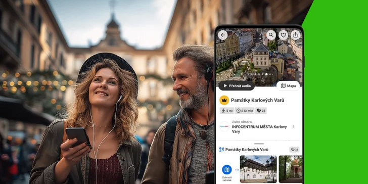 Premium členství v cestovatelské aplikaci SmartGuide: měsíc či rok
