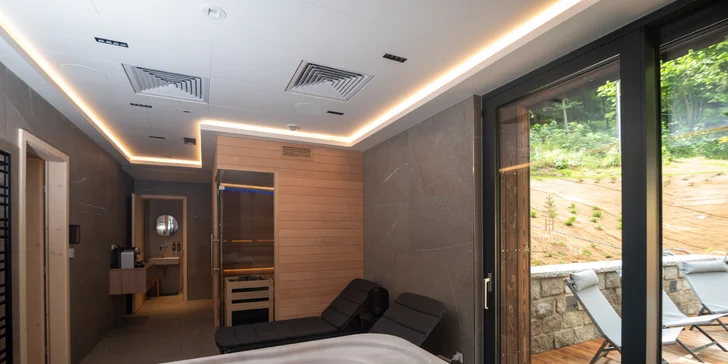 Luxusní dovolená v Jizerských horách: moderní apartmány až pro 7 osob, snídaně, privátní wellness