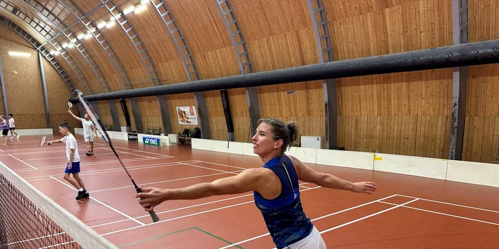 Individuální lekce badmintonu s Dominikou Koukalovou pro 1 nebo 2 osoby, areál Hamr v Braníku