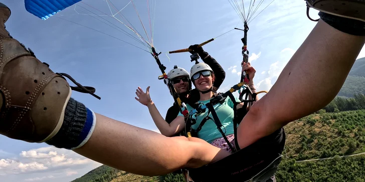 Tandemový paragliding: adrenalinový termický let v Beskydech pro 1 osobu