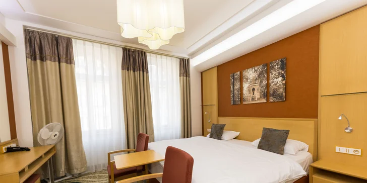 4* hotel jen 2 min. od kolonády: jídlo, neomezený wellness i procedury
