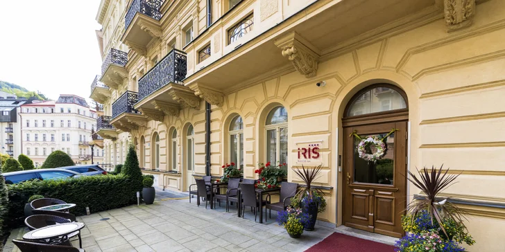 4* hotel jen 2 min. od kolonády: jídlo, neomezený wellness i procedury