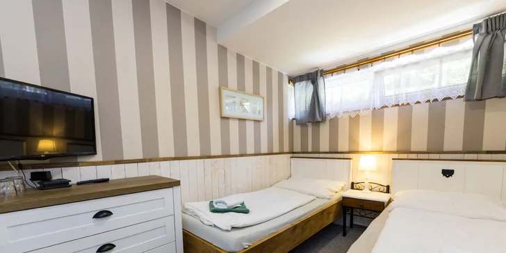 Penzion v Peci pod Sněžkou se snídaní či polopenzí, saunou i tenisem