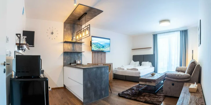 Pobyt v srdci Krkonoš: luxusní apartmány ve Vrchlabí pro 2 až 6 osob