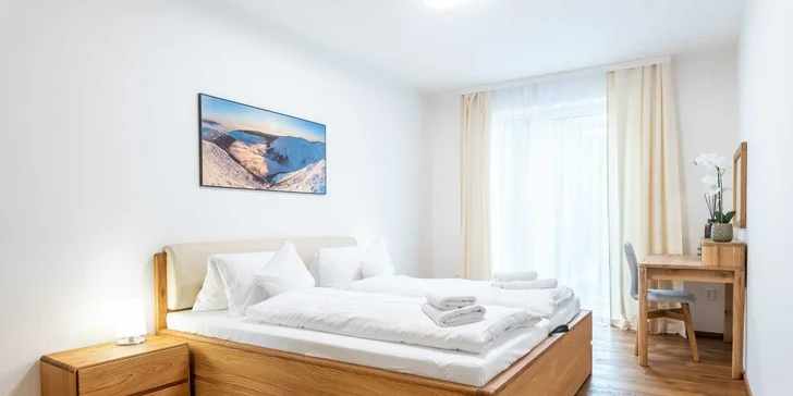 Pobyt v srdci Krkonoš: luxusní apartmány ve Vrchlabí pro 2 až 6 osob
