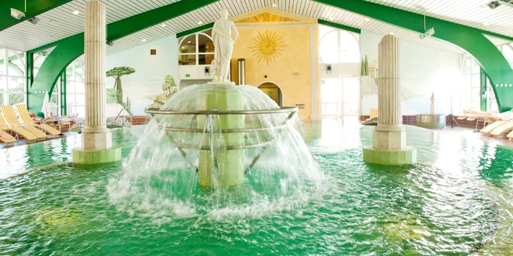 Bavorský hotel s polopenzí a neomezenými lázněmi o velikosti 1 600 m²