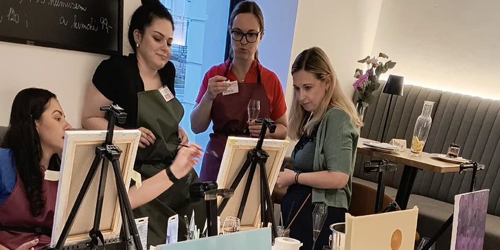 Tříhodinový workshop malování s brunchem pro 1 nebo 2 osoby