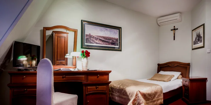 4* hotel se snídaní a možností sauny v historickém centru Wrocławi