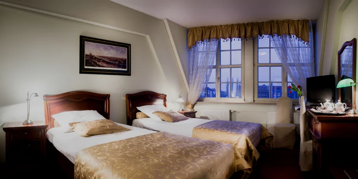 4* hotel se snídaní a možností sauny v historickém centru Wrocławi