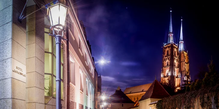 4* hotel se snídaní a možností sauny v historickém centru Wrocławi