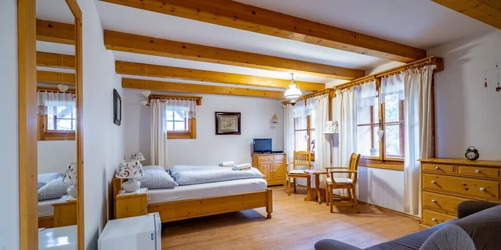 Tradiční ubytování v Beskydech: krásné apartmány až pro 6 osob a vstup do bazénů