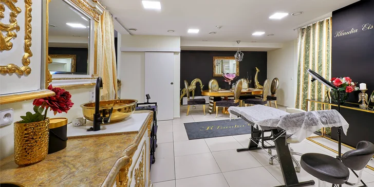 Prodloužení řas v elegantním salonu: řasa na řasu i objemové 3D-5D