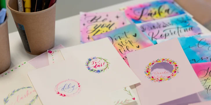 Krasopsaní od A do Z: workshop moderní kaligrafie a květinových ilustrací pro 1 až 2 osoby