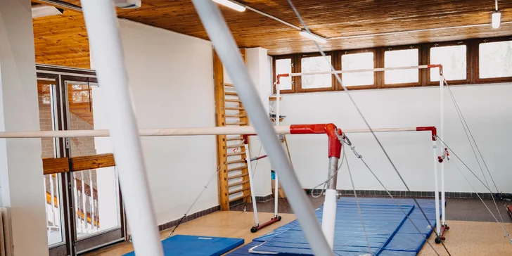 Vstup do dětské gymnastické herny, skupinové lekce i pronájem tělocvičny