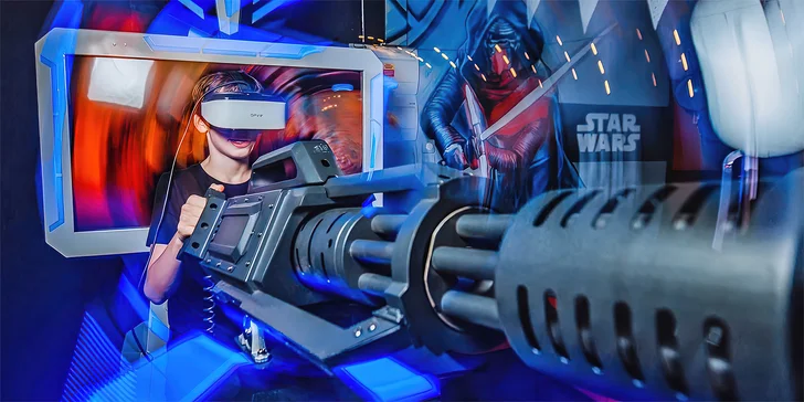 Novinka ve světě virtuální reality: otočný kulomet VR Machine Gun, 3 nebo 5 her