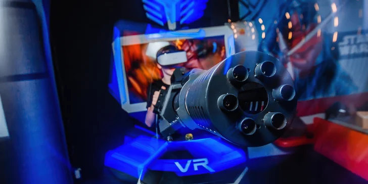 Novinka ve světě virtuální reality: otočný kulomet VR Machine Gun, 3 nebo 5 her