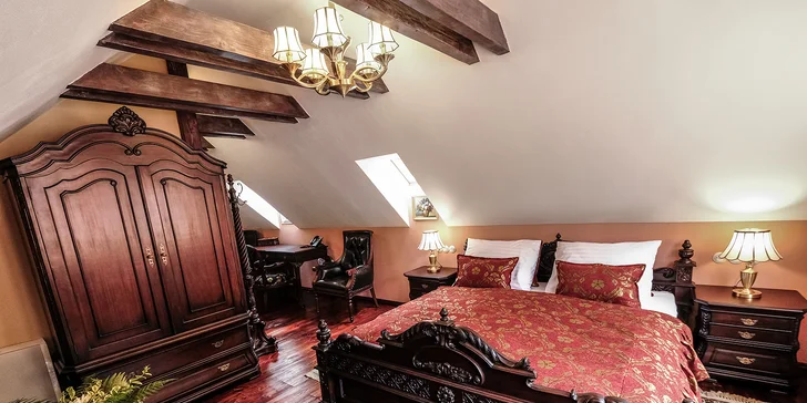 Luxus s nádechem historie: hotel v centru Českého Krumlova se snídaní i wellness