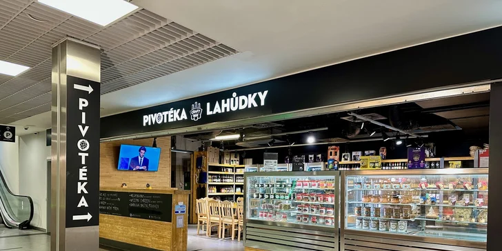 Dobré pivo i klobásky: otevřený voucher v hodnotě 500 a 1000 Kč do Pivotéky DBK