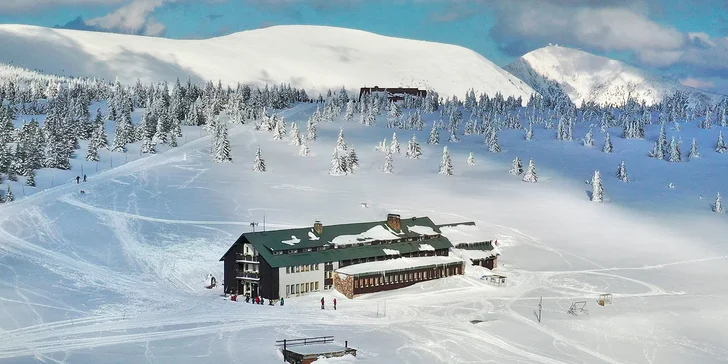 Aktivní dovolená přímo na hřebeni Krkonoš s polopenzí