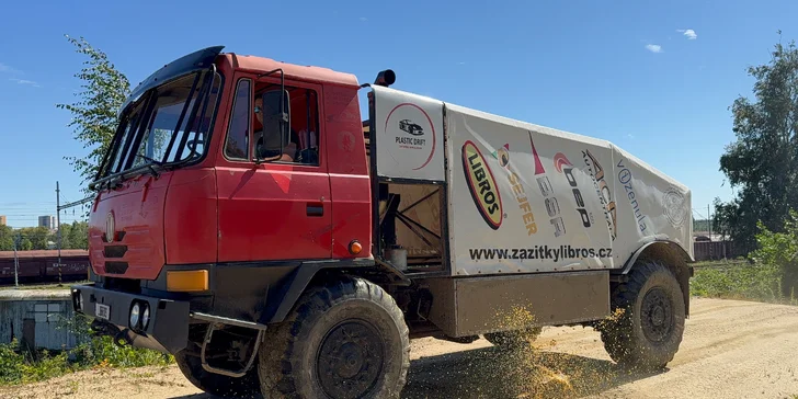 15–60 minut adrenalinové jízdy s dakarským speciálem Tatra 815 4x4