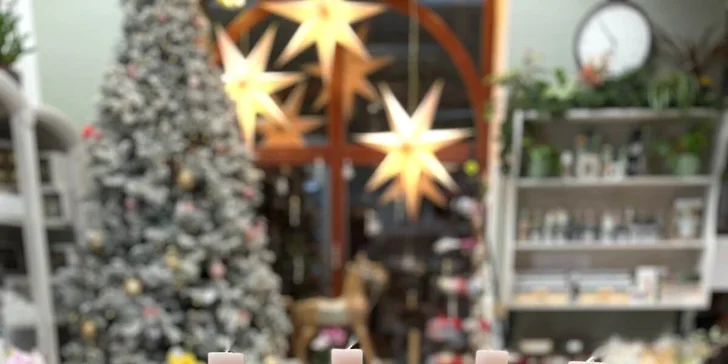 Připravte si vánoční výzdobu: workshop výroby adventních svícnů a věnců pro 1 až 2 osoby