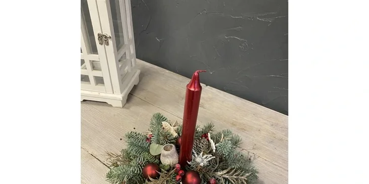 Připravte si vánoční výzdobu: workshop výroby adventních svícnů a věnců pro 1 až 2 osoby