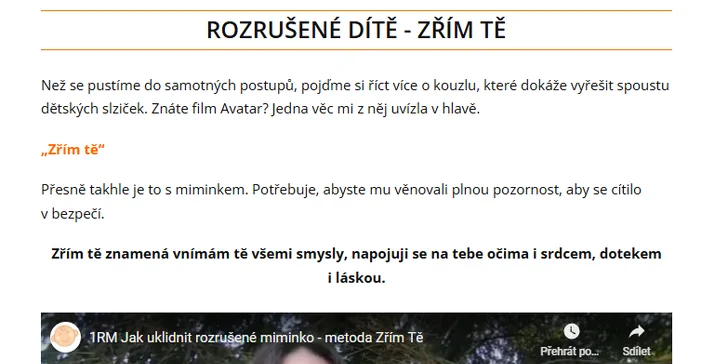 1, 3 nebo 6 lekcí online kurzu pro novopečené rodiče: První rok s miminkem