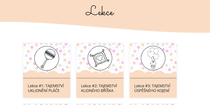 1, 3 nebo 6 lekcí online kurzu pro novopečené rodiče: První rok s miminkem