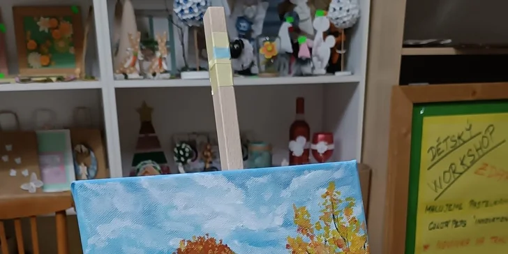 Dárkový poukaz do ateliéru Kalachart: nákup obrazů a dekorací, autorské umění i kreativní kurzy