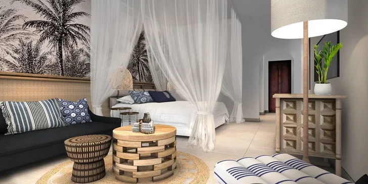 Letecky na Zanzibar: 5* hotel Bluebay Beach Resort přímo u pláže, all inclusive, bazén